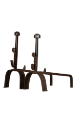 Maison Leon Van den Bogaert Authentic Pair of Rustic Camino Andiron