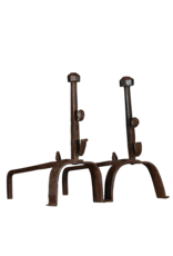 Authentic Pair of Rustic Camino Andiron