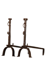 French Solid Pair of Fireplace Tools
