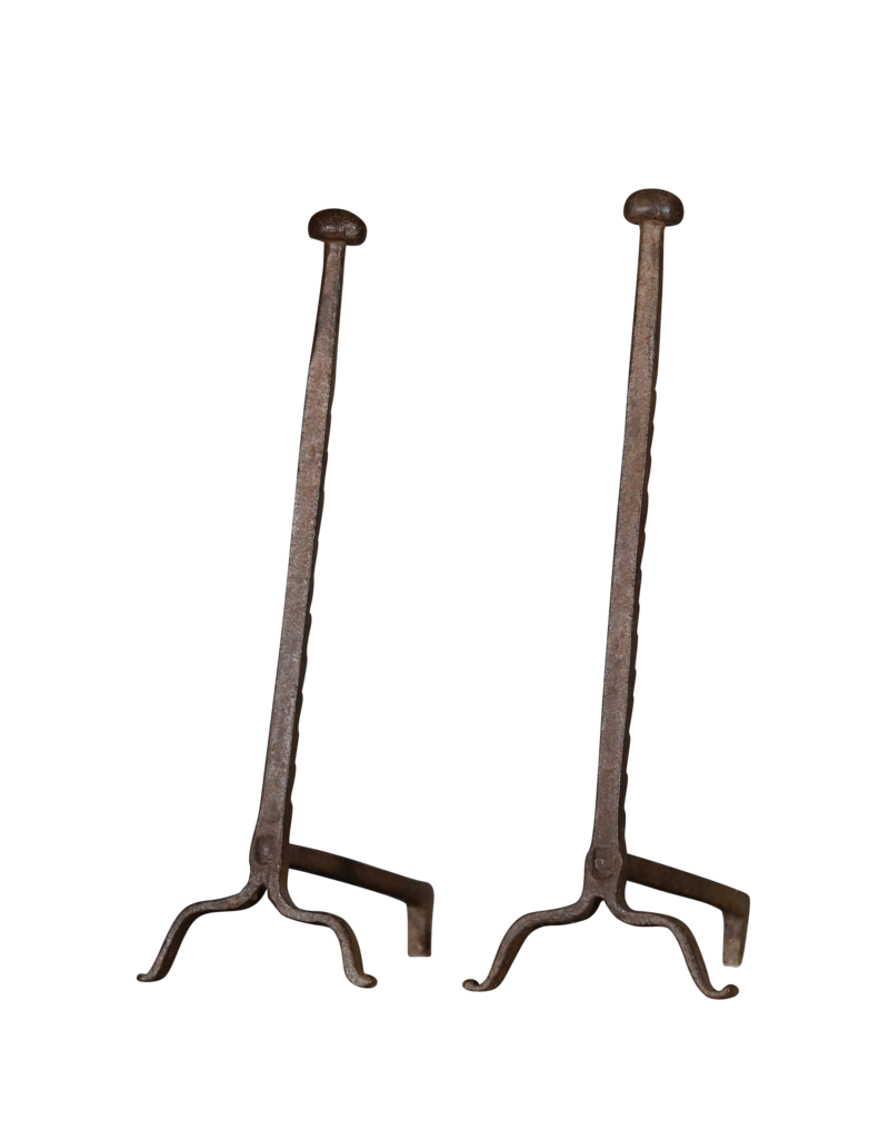 Maison Leon Van den Bogaert Par de accesorios rústicos simples para chimenea