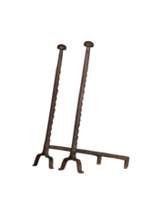 Maison Leon Van den Bogaert Simple Rustic Pair of Fireplace Accessories
