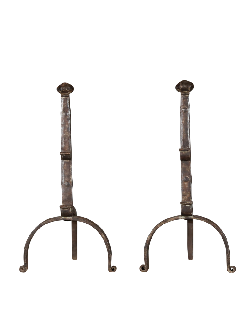 Maison Leon Van den Bogaert Pair of Chateau Fireplace Decor Elements