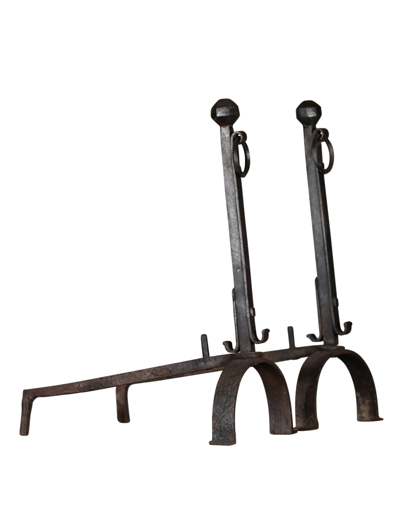 Maison Leon Van den Bogaert French Rustic Wrought Iron Fireplace Tools