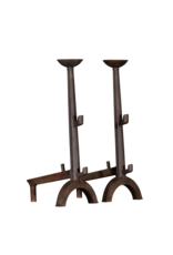 Maison Leon Van den Bogaert Pair of Cast Iron Landier