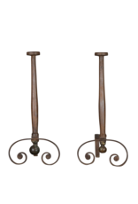 Maison Leon Van den Bogaert Industriële Smeedijzeren Vuurbokken