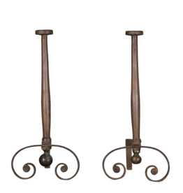 Maison Leon Van den Bogaert Industrial Wrought Iron Fireplace Accessories