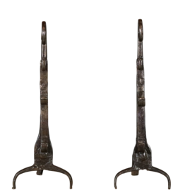 Maison Leon Van den Bogaert Antique Bishops Pair Fireplace Objects