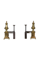 Elegant Pair Fire Objects In Brass