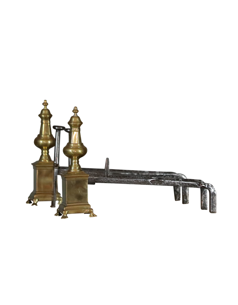 Elegant Pair Fire Objects In Brass