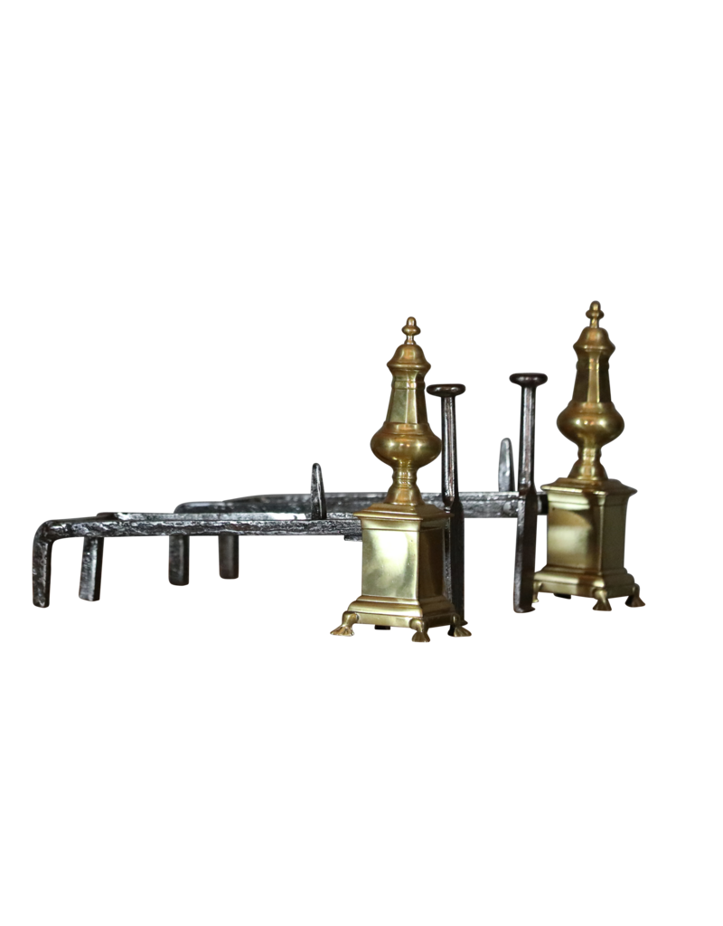 Elegant Pair Fire Objects In Brass