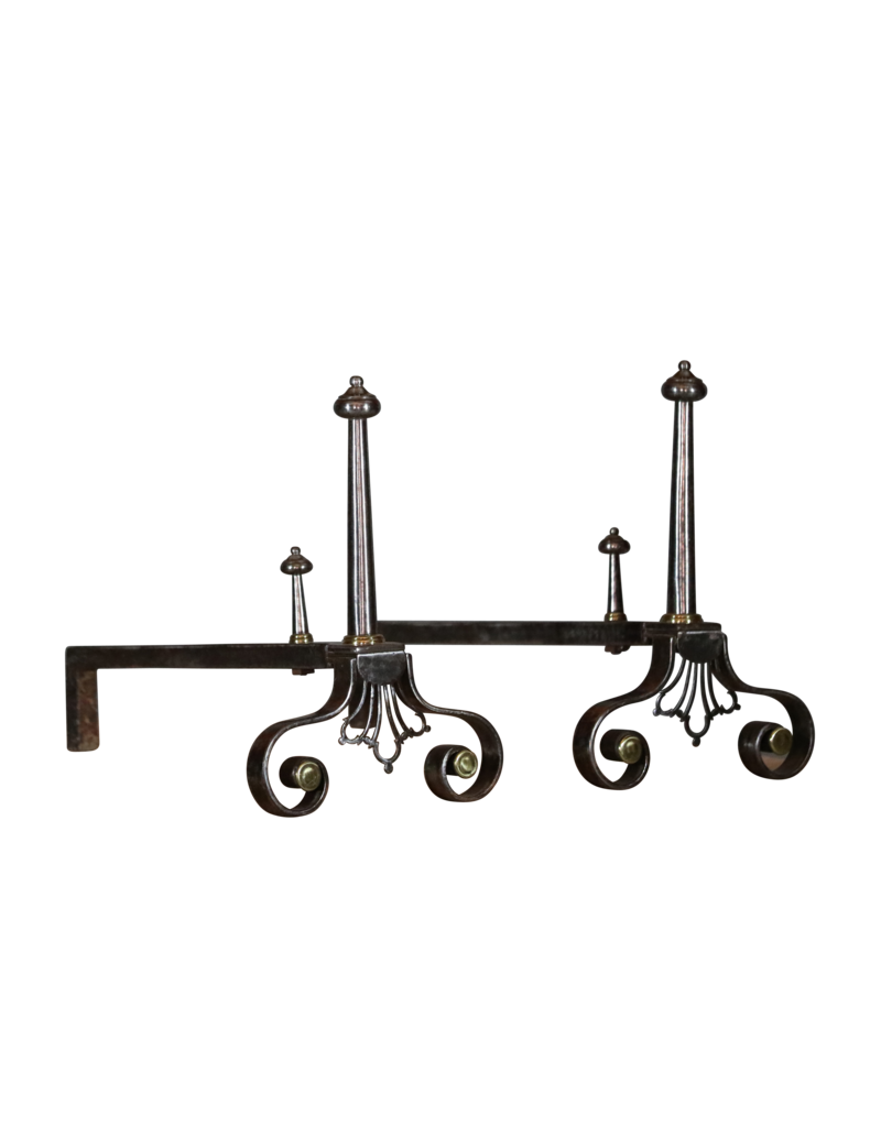 Elegant French Pair Andiron