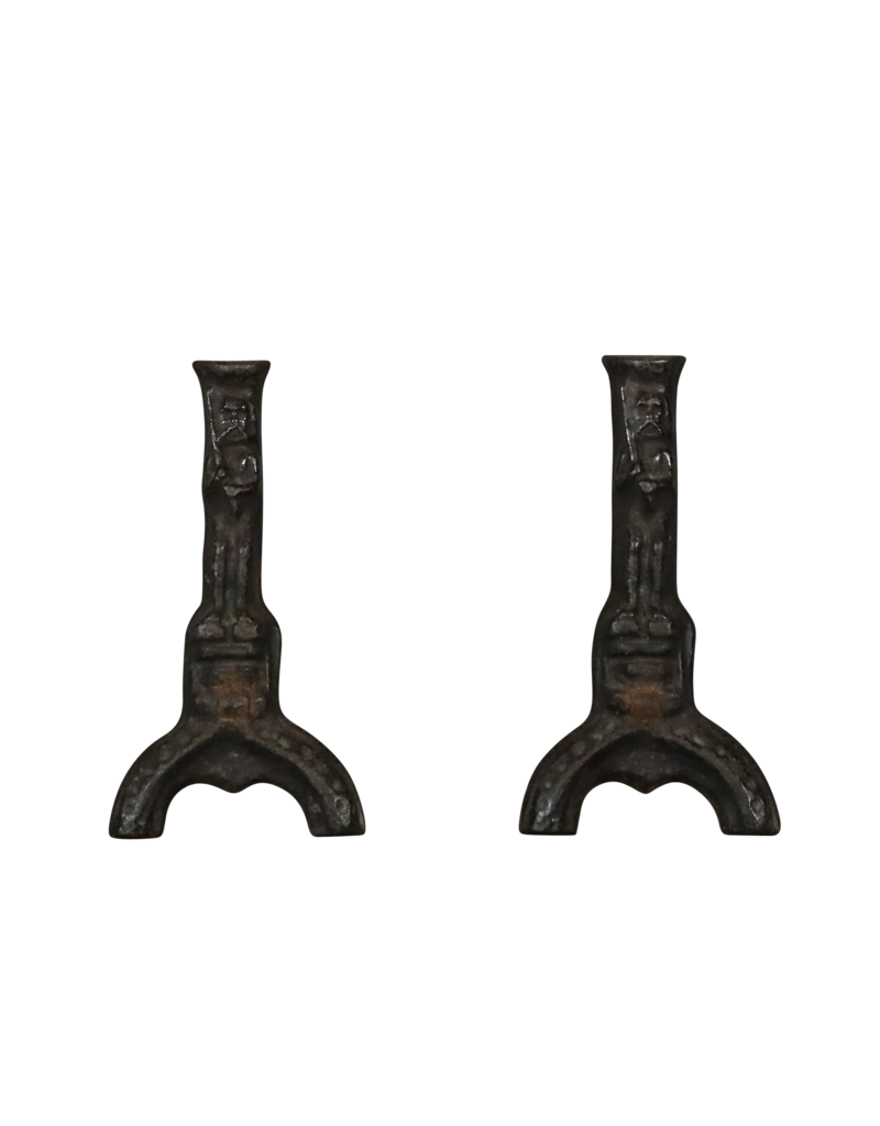 Maison Leon Van den Bogaert Gotische haardijzers — 29,5 cm hoog