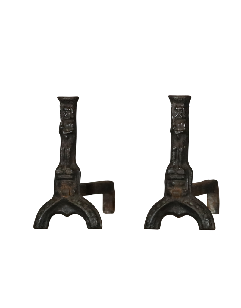 Maison Leon Van den Bogaert Gotische haardijzers — 29,5 cm hoog