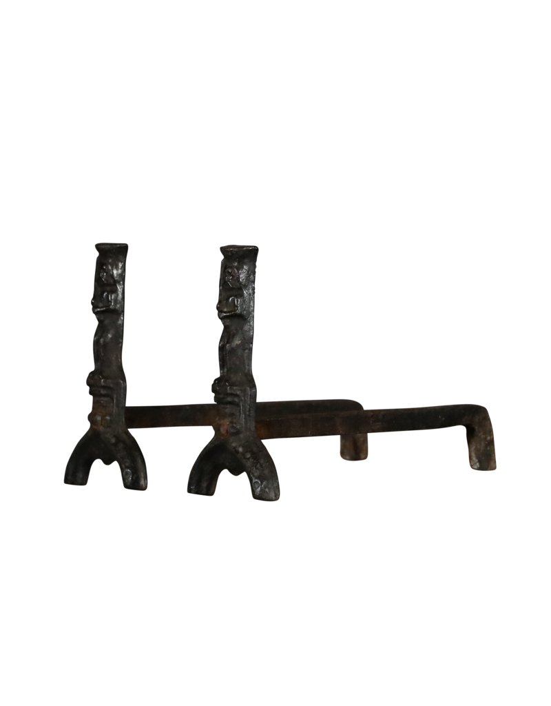 Maison Leon Van den Bogaert Gotische haardijzers — 29,5 cm hoog