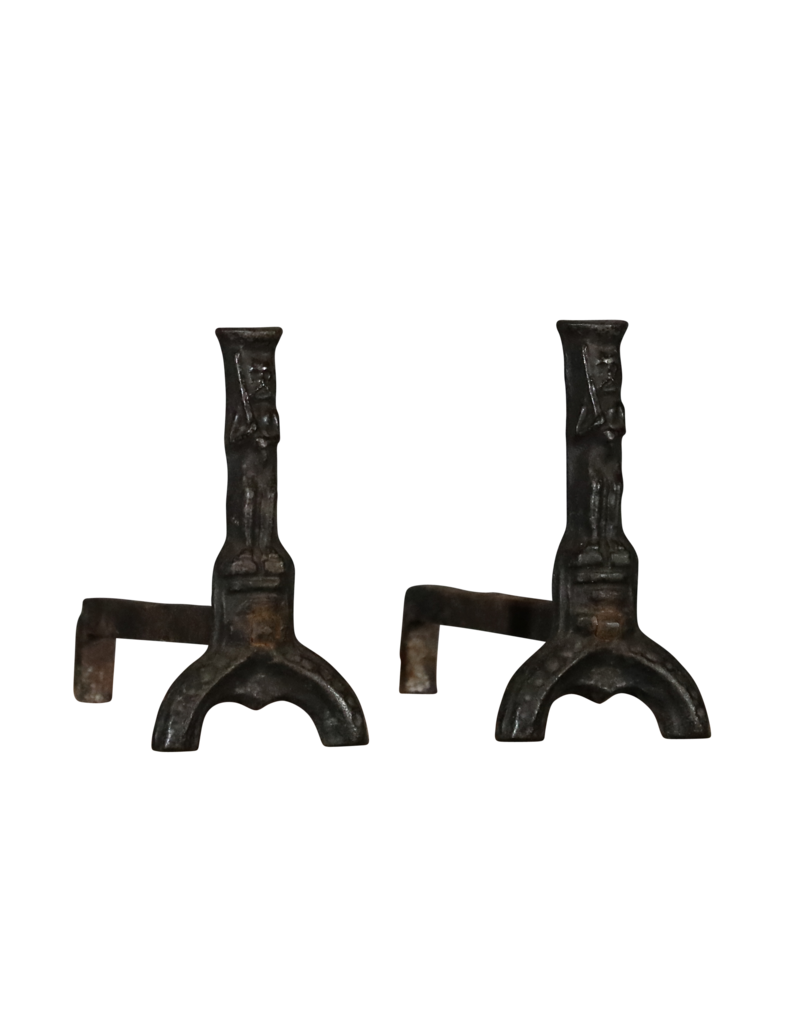 Maison Leon Van den Bogaert Gotische haardijzers — 29,5 cm hoog