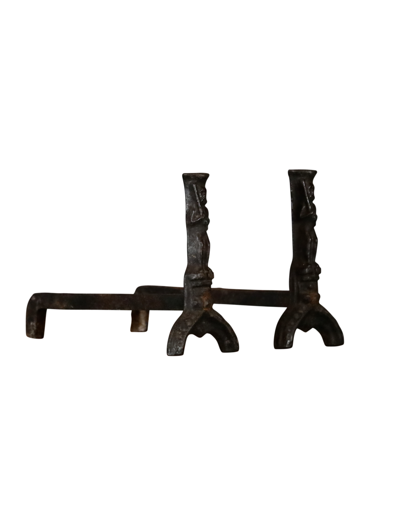Maison Leon Van den Bogaert Gotische haardijzers — 29,5 cm hoog