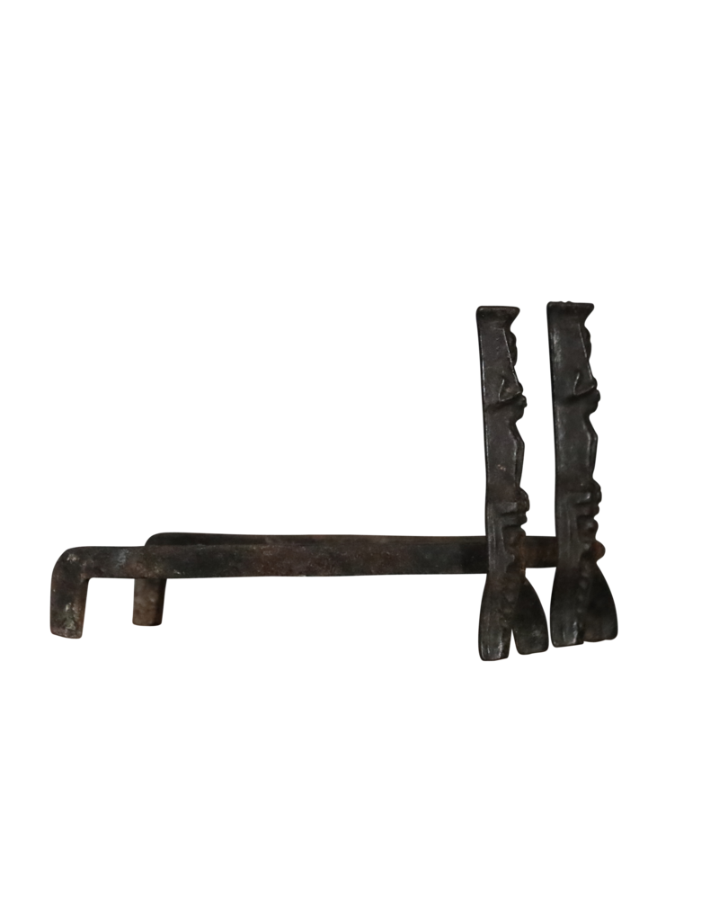 Maison Leon Van den Bogaert Gotische haardijzers — 29,5 cm hoog