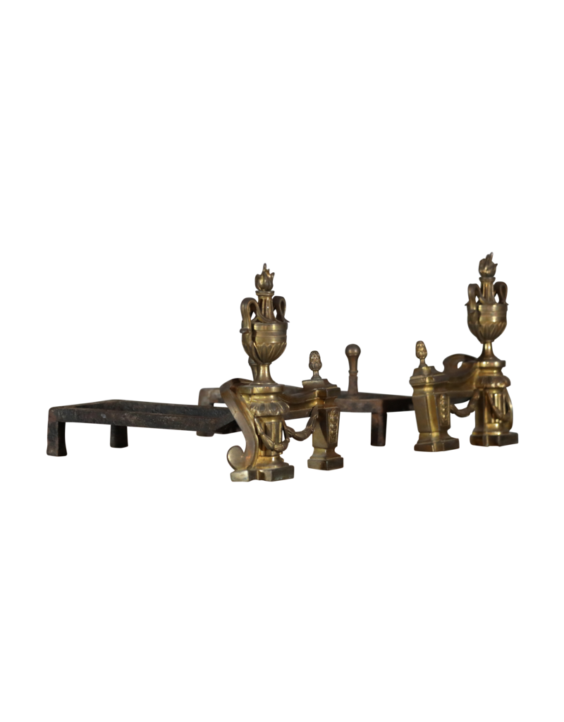 Maison Leon Van den Bogaert Chenêts En Bronze Doré