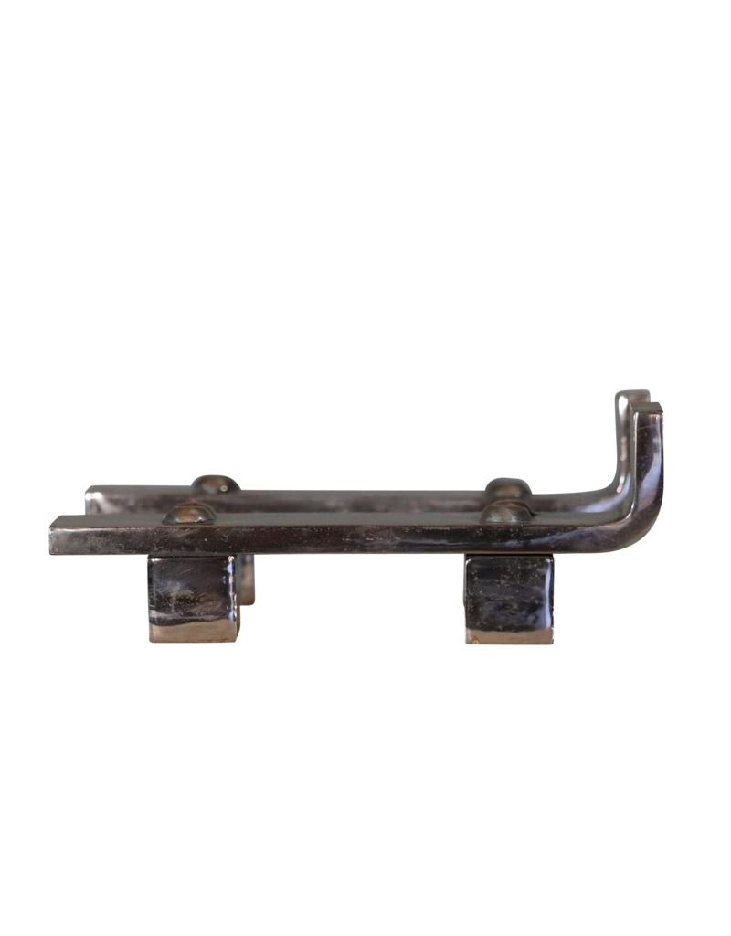 Maison Leon Van den Bogaert Jacques Adnet Chromed Andiron