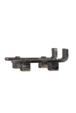 Maison Leon Van den Bogaert Jacques Adnet Chromed Andiron