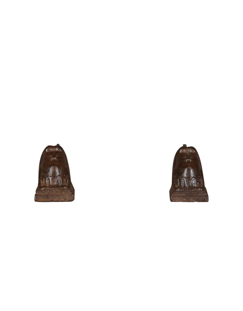 Maison Leon Van den Bogaert Solid Pair Andirons — 10 cm High