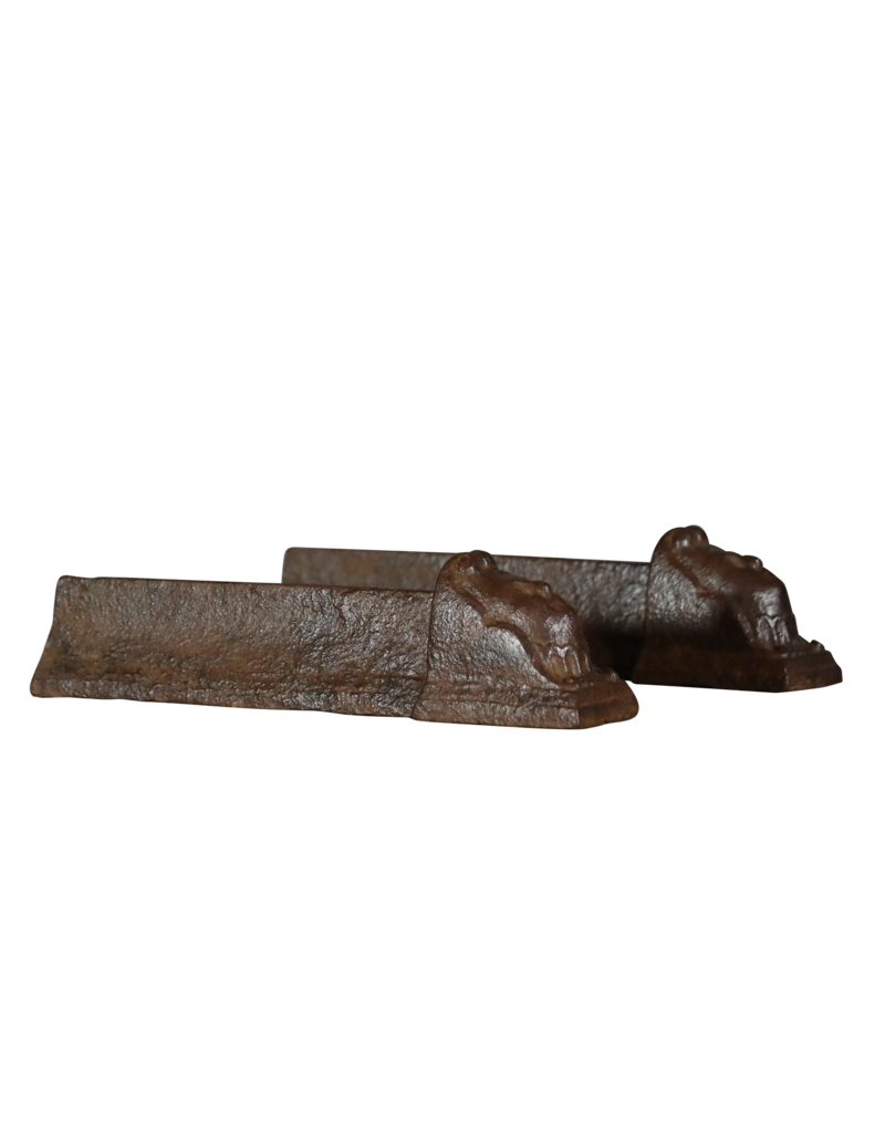 Maison Leon Van den Bogaert Solid Pair Andirons — 10 cm High