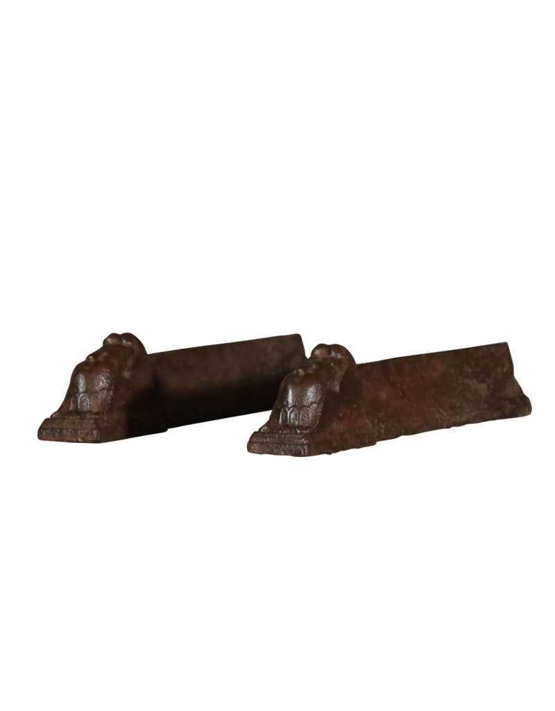 Maison Leon Van den Bogaert Solid Pair Andirons — 10 cm High