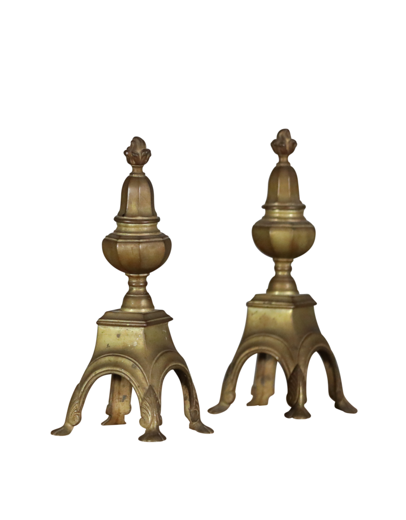 Louis XVI Brass Andiron