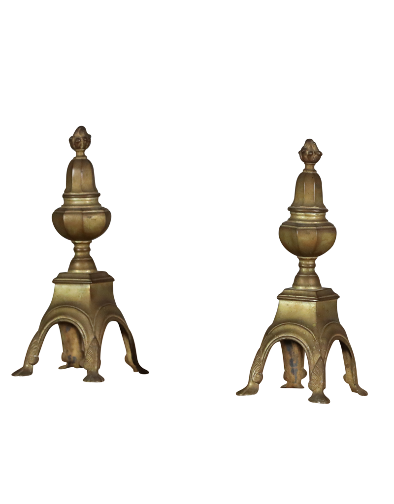Louis XVI Brass Andiron