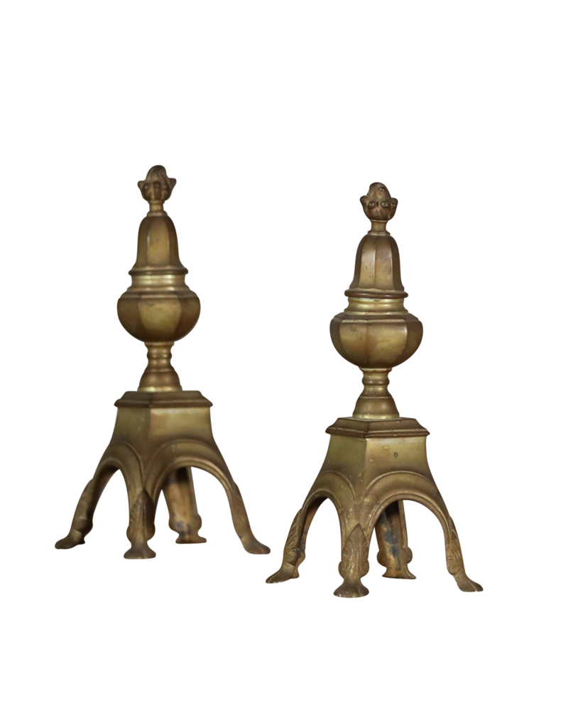 Maison Leon Van den Bogaert Louis XVI Feuerbock aus Messing