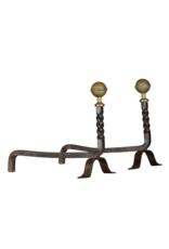 Maison Leon Van den Bogaert Vintage Pair Andiron — 24 cm High