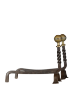 Maison Leon Van den Bogaert Vintage Pair Andiron — 24 cm High