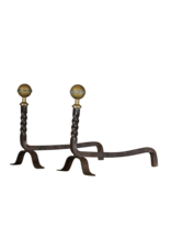 Maison Leon Van den Bogaert Vintage Pair Andiron — 24 cm High
