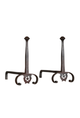 Maison Leon Van den Bogaert Elegant XVII Century Fireplace Andiron