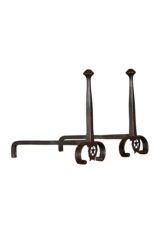 Maison Leon Van den Bogaert Elegant XVII Century Fireplace Andiron