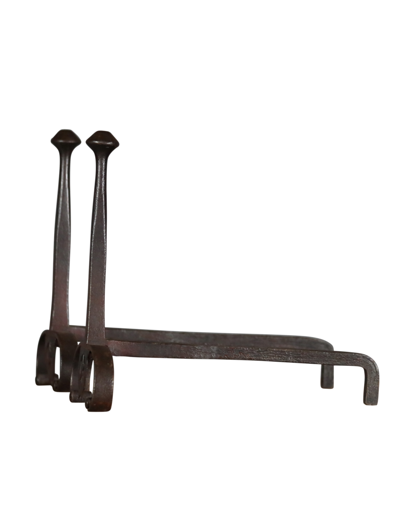 Maison Leon Van den Bogaert Elegant XVII Century Fireplace Andiron