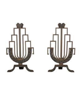 Maison Leon Van den Bogaert Authentic Art Deco Fireplace Accessories