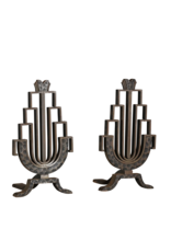 Maison Leon Van den Bogaert Authentic Art Deco Fireplace Accessories