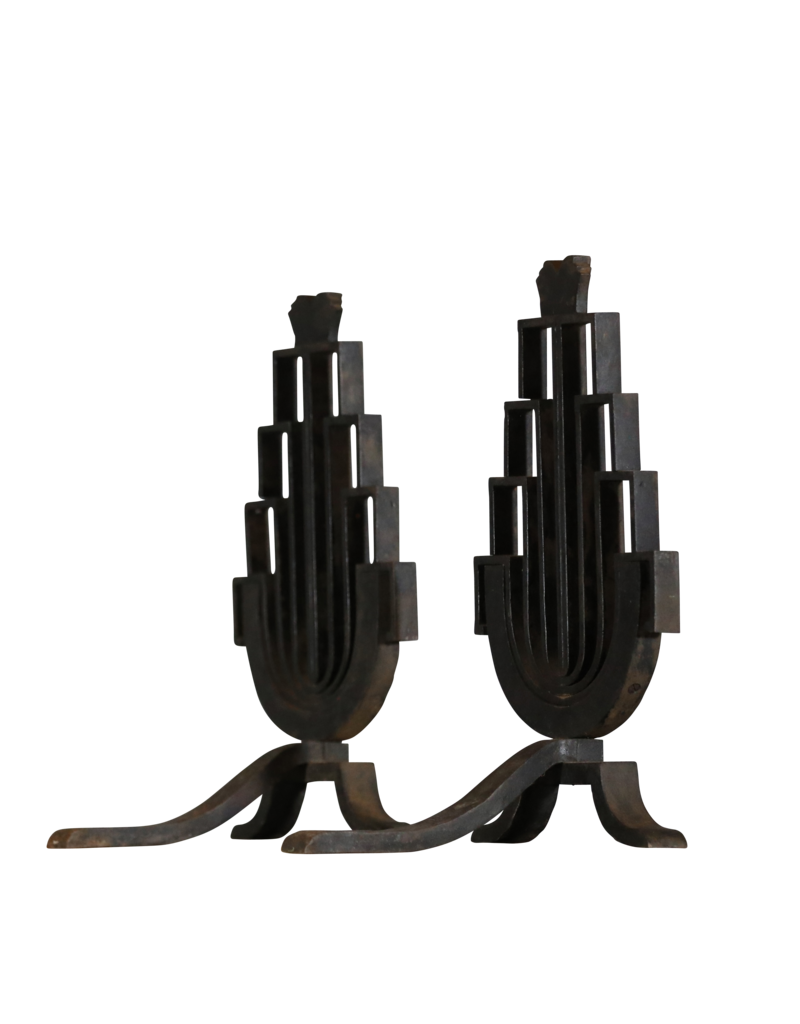Maison Leon Van den Bogaert Authentic Art Deco Fireplace Accessories