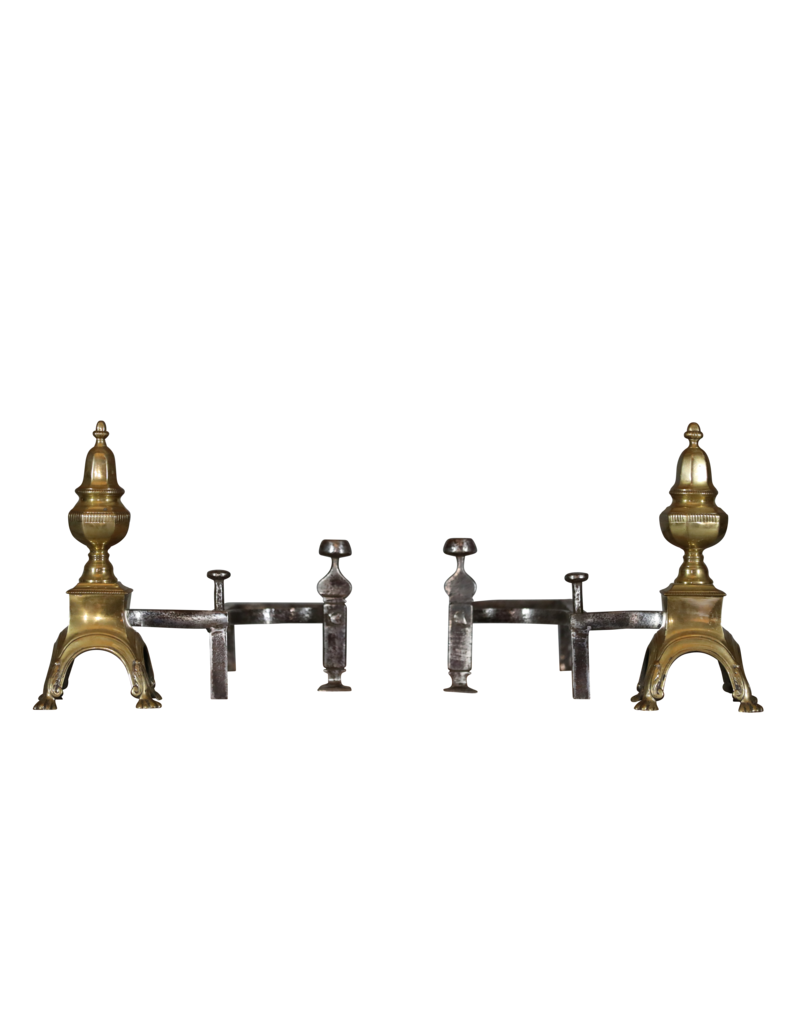 Maison Leon Van den Bogaert Französischer Feuerbock im Louis-XVI-Stil aus Messing