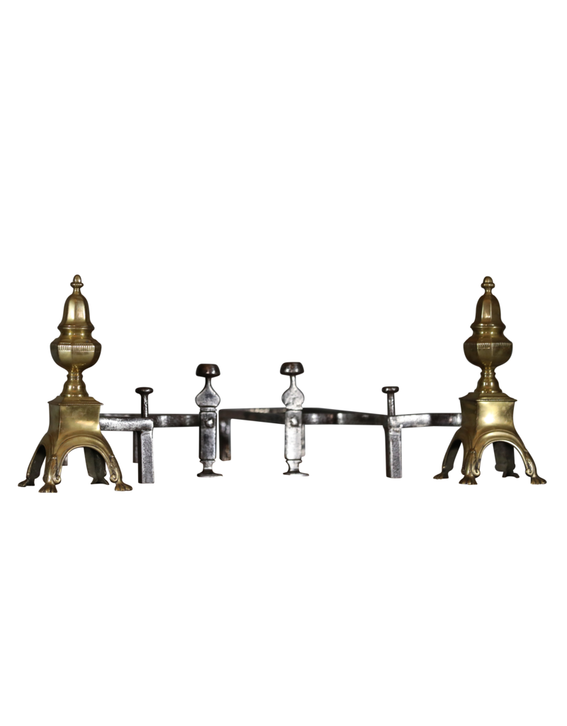 Maison Leon Van den Bogaert Französischer Feuerbock im Louis-XVI-Stil aus Messing