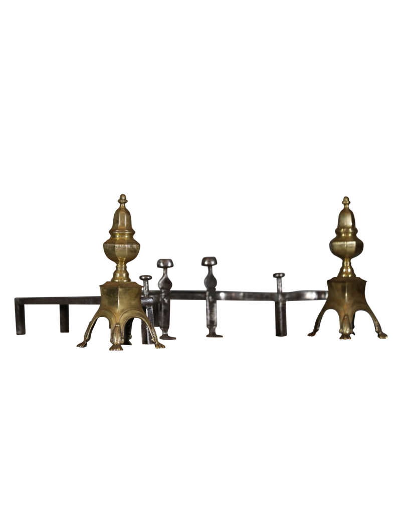 Maison Leon Van den Bogaert Französischer Feuerbock im Louis-XVI-Stil aus Messing