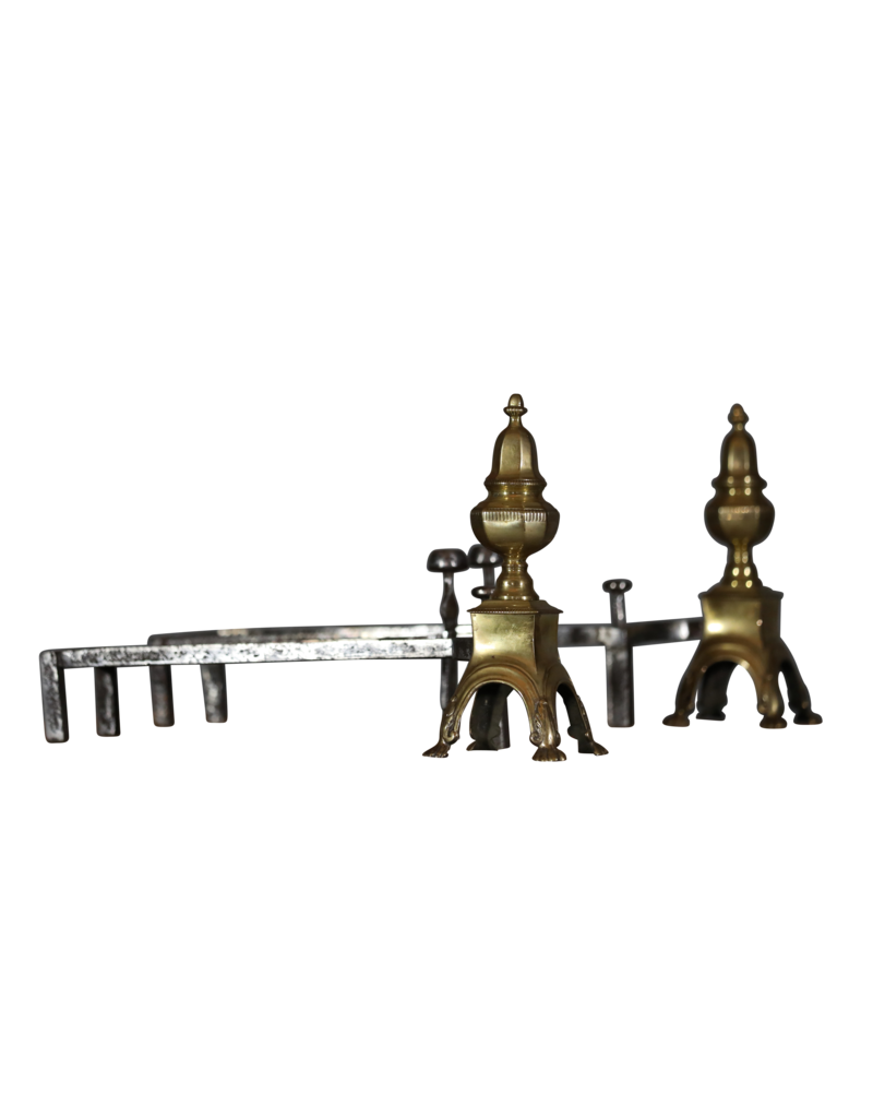 Maison Leon Van den Bogaert Französischer Feuerbock im Louis-XVI-Stil aus Messing