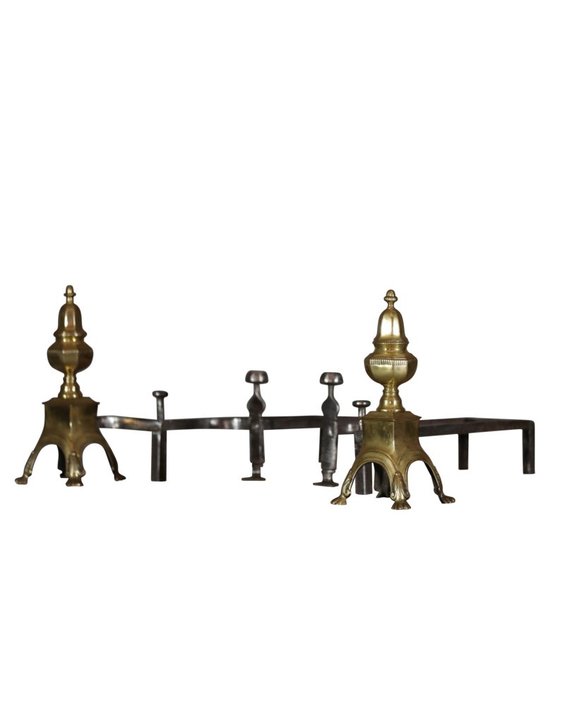 French Louis XVI Style Andiron In Brass