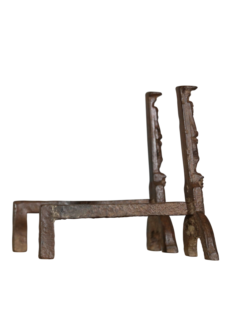 XV Century French Andiron In Cast Iron