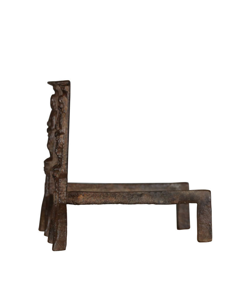 Französischer Feuerbock aus dem 15. Jahrhundert aus Gusseisen
