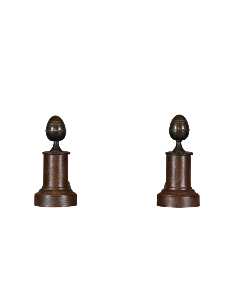 Elegantes Objetos de Chimenea Decorativa Francesa del Siglo XIX