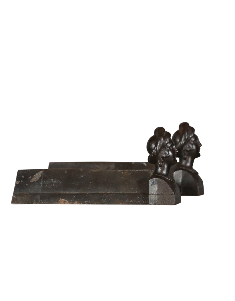 19th Century Pair Andiron In Cast Iron