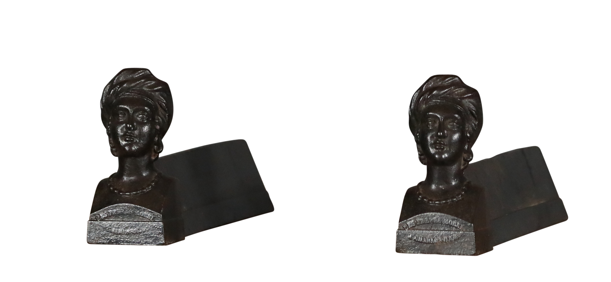 ENSEMBLE DE CHEMINÉE ancien Barre de foyer Chenets Bronze et Fonte Noir EUR 150,00 - FR