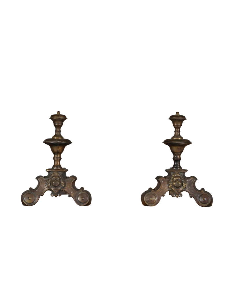 Renaiscance Period Andiron In Brass